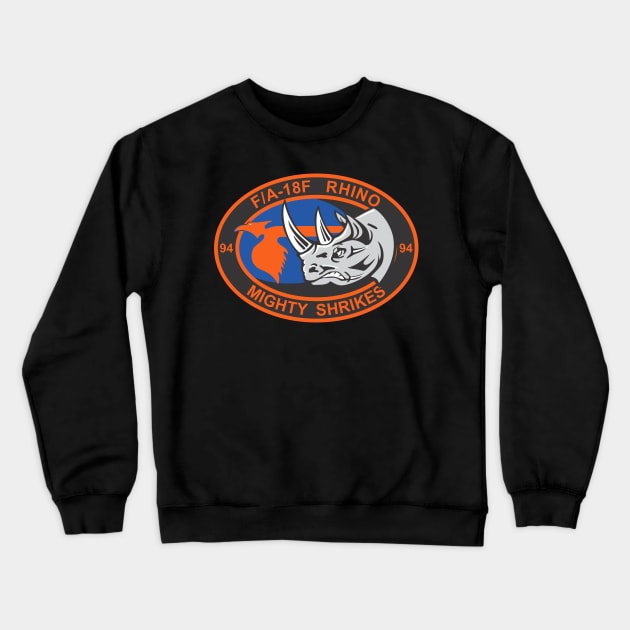 VFA-94 Mighty Shrikes - Rhino Crewneck Sweatshirt by MBK